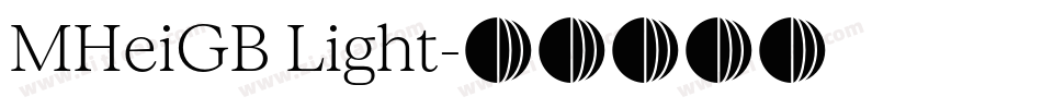 MHeiGB Light字体转换